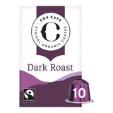 CRU organic dark roast coffee pods 55g, imported from the UK