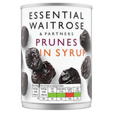 Waitrose Essentials prunes in syrup 420g - British product