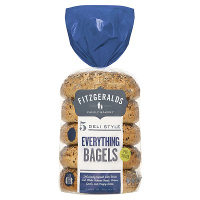 Fitzgeralds everything bagels 5 pack - British product