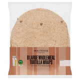 Waitrose large wholemeal tortilla wraps 8 pack - British product