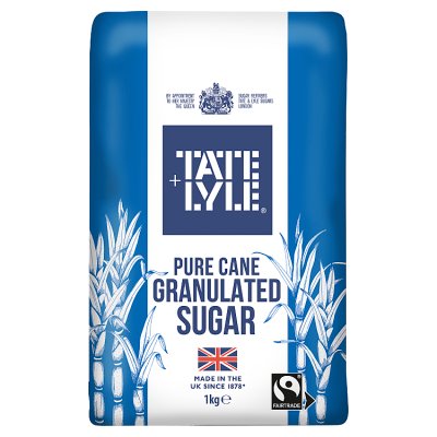 Tate & Lyle Fairtrade granulated sugar 1kg, imported from the UK