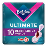 Bodyform Ultimate Ultra Long sanitary towels with wings 10s, imported from the UK