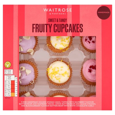 Waitrose fruity mini cupcakes pack of 9, UK version