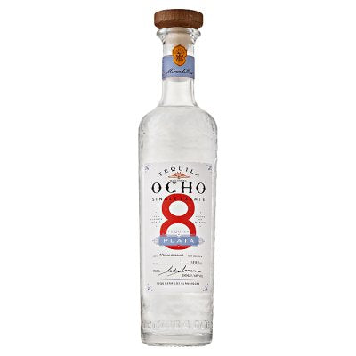 Ocho blanco tequila 50cl bottle, imported from the UK