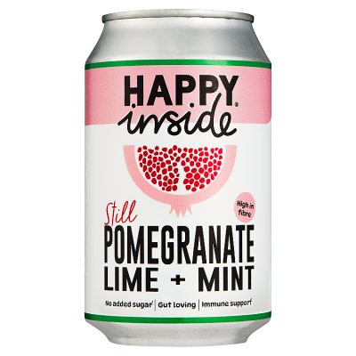 Happy Inside pomegranate lime and mint drink 330ml (British brand)