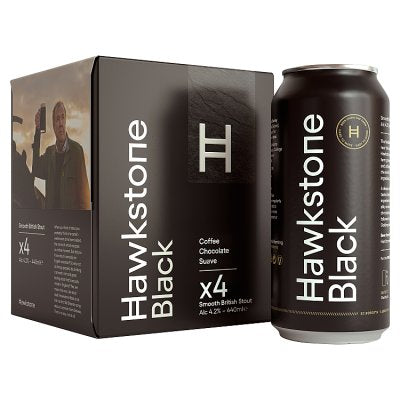 Hawkstone nitro stout Black 4x440ml, imported from the UK