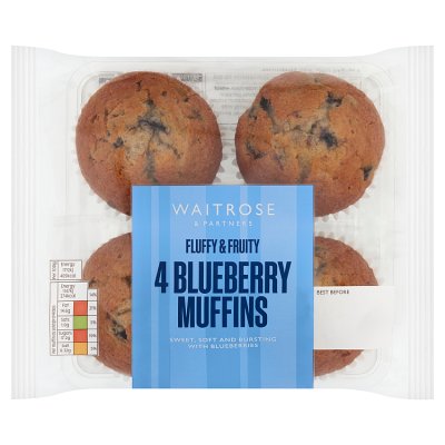 Waitrose blueberry muffins 4 pack, UK version
