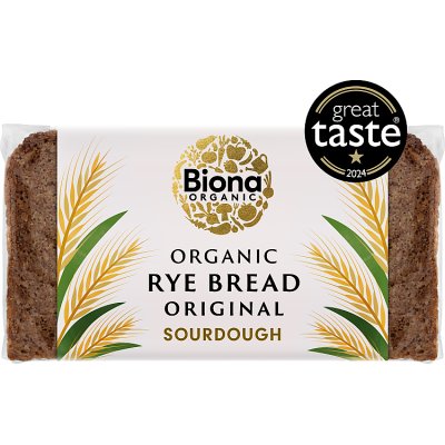 Biona organic rye bread 500g loaf - British product
