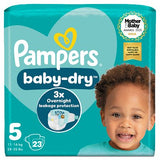 Pampers Baby Dry size 5 nappies 23 count, UK version