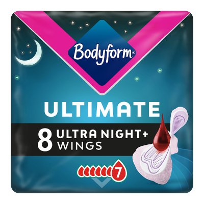 Bodyform Ultimate Ultra Night sanitary towels, UK version