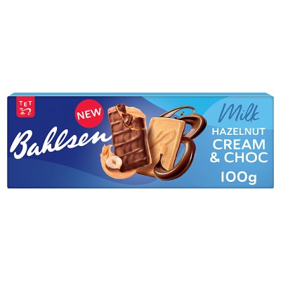 Bahlsen hazelnut cream and chocolate biscuit 100g, UK version