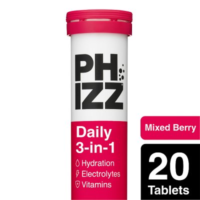 Phizz mixed berry electrolyte hydration tablets 20s - British product