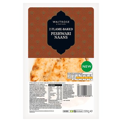 Waitrose Peshwari Naan 220g (British brand)