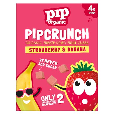 Pip Organic Strawberry Banana Pipstick 4x6g, UK version