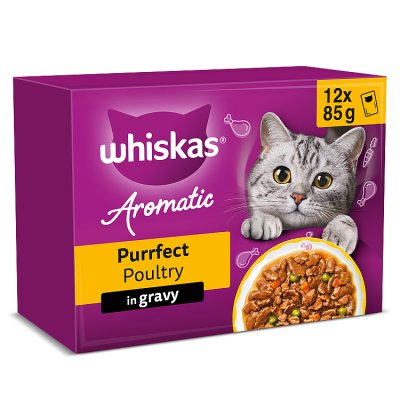 Whiskas cat pouches poultry in gravy 12x85g, UK version