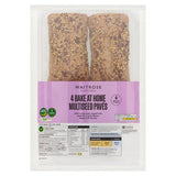 Waitrose bake at home multiseed pavés 4 pack, imported from the UK