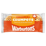 Warburtons thick crumpets 6 pack, UK version