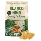 waitrose Blanco Niño Creamy Jalapeño White Corn Tortilla Chips 170g- Buy online at McGrocer