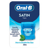 Oral-B Satin Tape waxed dental floss mint 50m, UK version