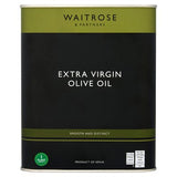 Waitrose extra virgin olive oil 2 litre tin (British brand)