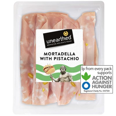Unearthed Mortadella with Pistachio 100g, imported from the UK