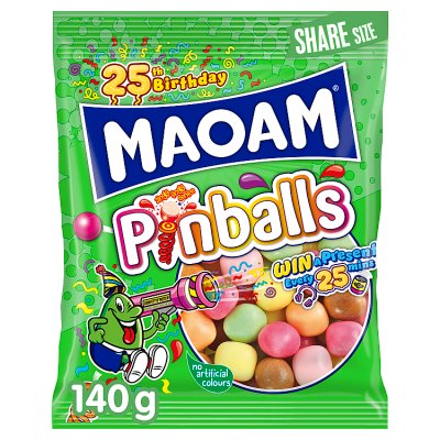 Haribo Maoam Pinballs 140g chewy sweets - British product