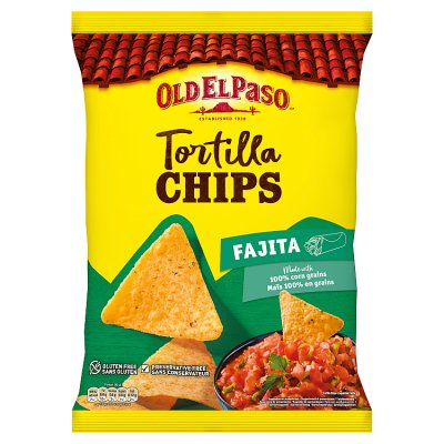 Old El Paso fajita tortilla chips 185g, UK version