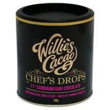Willie's Cacao Sambirano dark chocolate drops 71% 150g, UK version