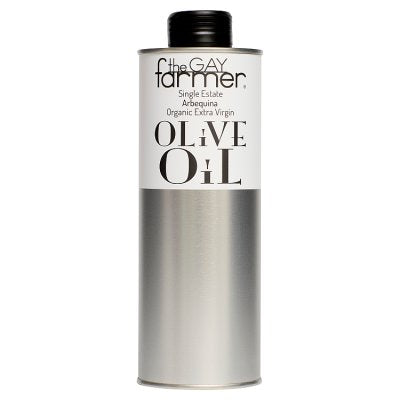 The Gay Farmer Arbequina olive oil 500ml, imported from the UK