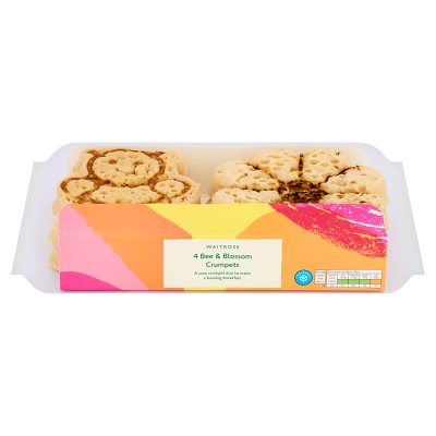 Waitrose flower and bee crumpets 4 pack - British product