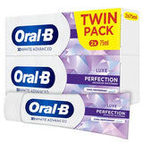 Oral-B 3D White Luxe Perfection toothpaste twin pack 75ml, UK version