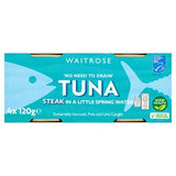 Waitrose No-Drain Tuna Steak in Spring Water 4x120g, UK version