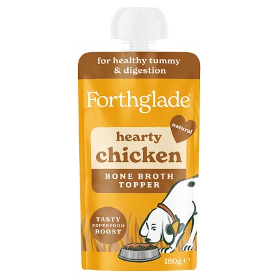 Forthglade chicken bone broth topper 180g, imported from the UK
