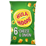 Hula Hoops cheese and onion multipack 6x24g (British brand)