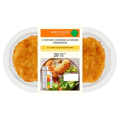 Waitrose mature cheddar and onion crispbakes 230g - British product