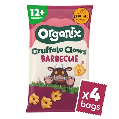 Organix BBQ Gruffalo Claws toddler puffs 4x15g - British product