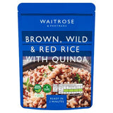 Waitrose brown wild and red rice with quinoa 250g, UK version