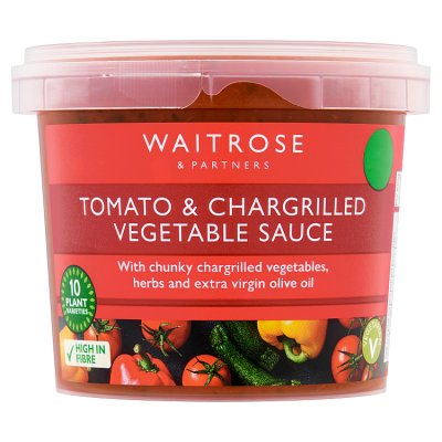 Waitrose tomato and chargrilled vegetable sauce 350g, imported from the UK