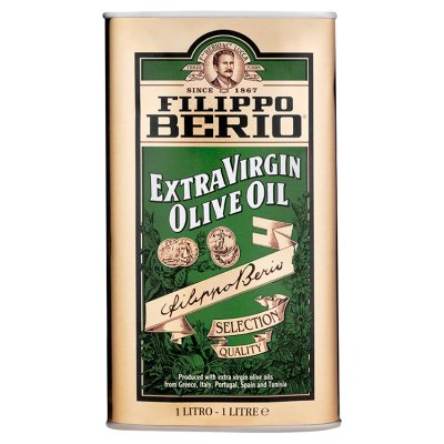 Filippo Berio extra virgin olive oil 1L tin, imported from the UK