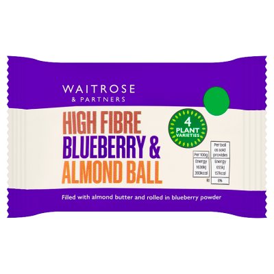 Waitrose high fibre blueberry almond ball 40g - British product
