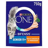 Purina One Senior 11+ chicken dry cat food 750g (British brand)