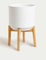 M&S Large Ceramic Planter with Stand- Buy online at McGrocer