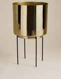 Large Gold Planter with Stand
