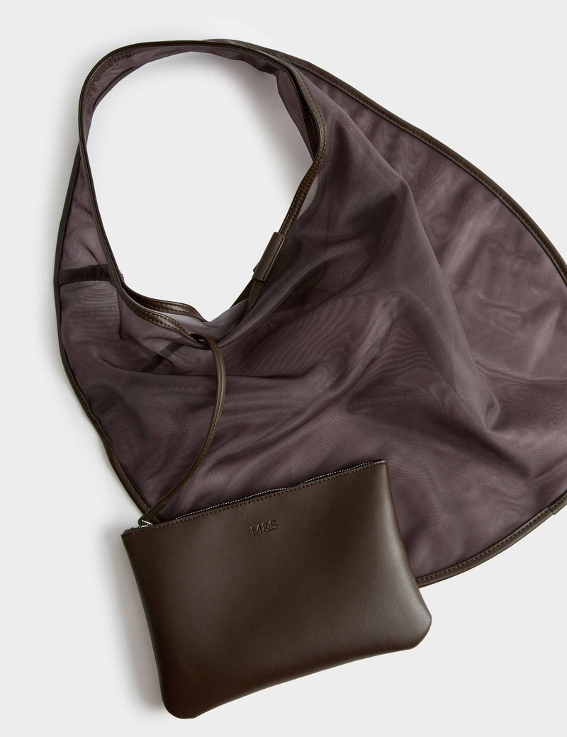 M&S large mesh moon shoulder bag, UK version