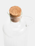 Large ribbed glass pourer for oils and vinegars, UK version