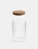 Large Ribbed Glass Storage Jar 1290 Millilitre, UK version