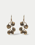 Leaf Drop Earrings, drop earrings in zinc alloy and brass (British brand)