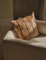 M&S Leather Basket Weave Sofa Cushion, 50cm x 50cm- Buy online at McGrocer