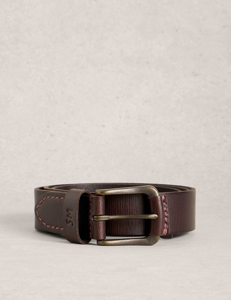 White Stuff leather belt with square buckle, imported from the UK