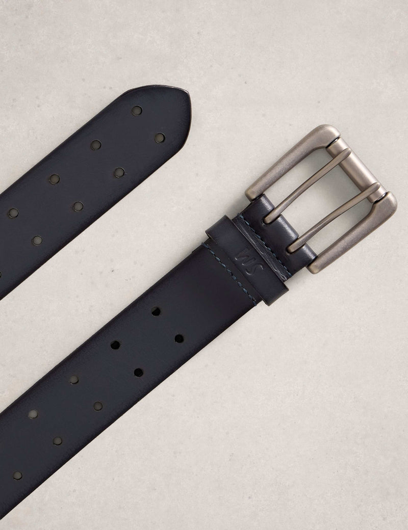 White Stuff leather belt with circular cut-outs - British product